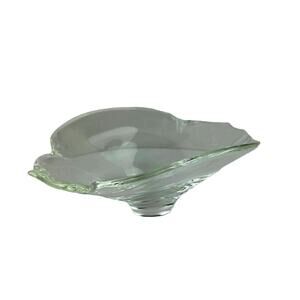 STEUBEN Large Signed Art Glass Bowl 9” Flower Leaf CALYX Bowl POLLARD